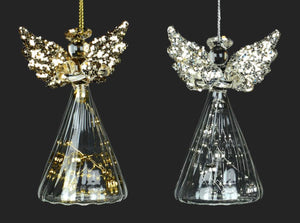 angels | clear glass ornament