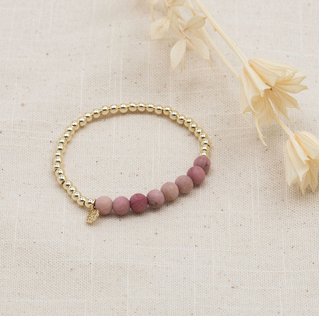 maxie | gold rhodonite bracelet