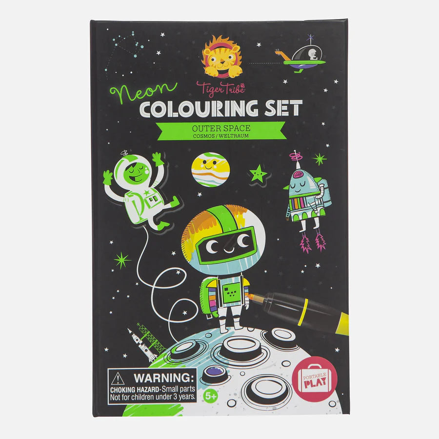outer space | neon colouring set