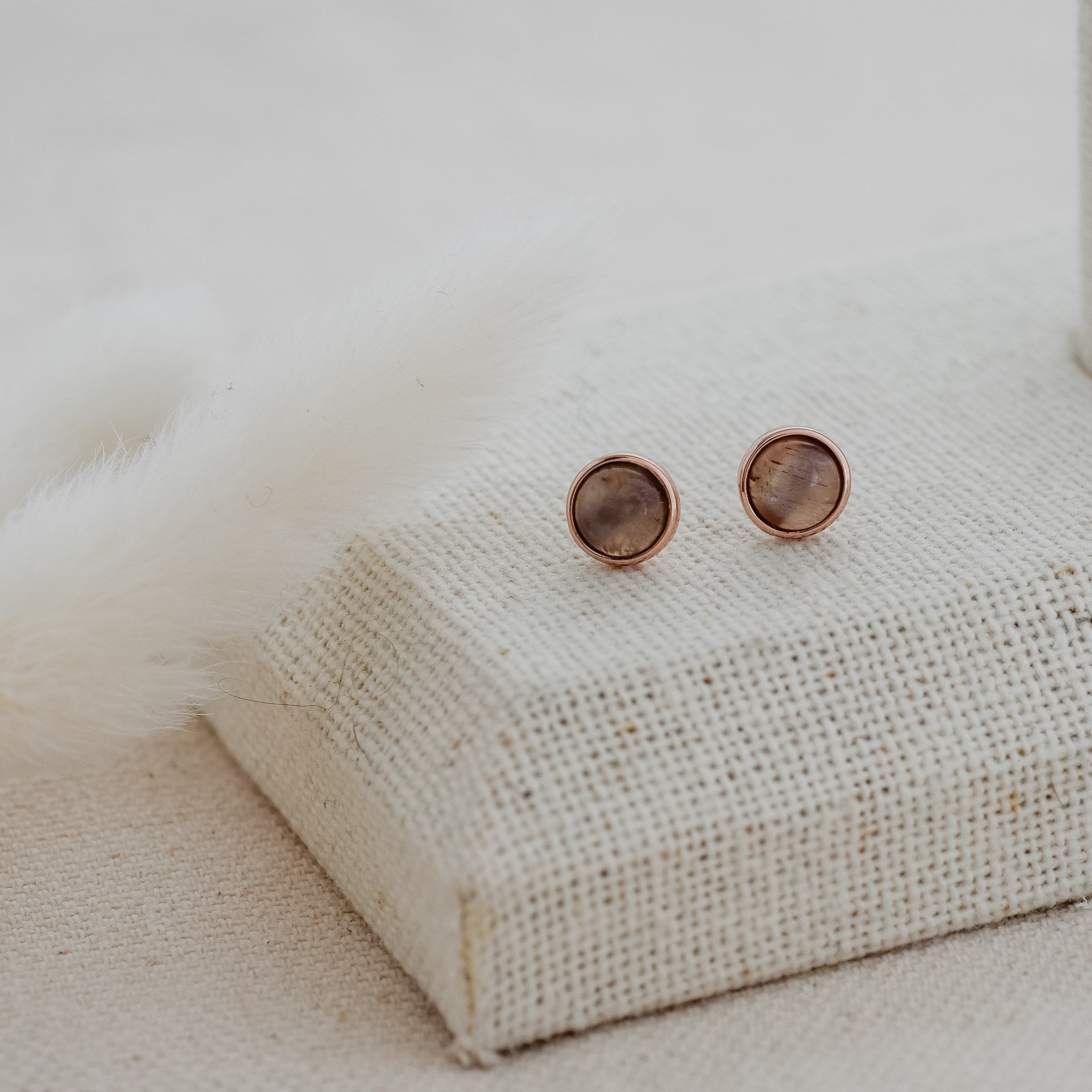 phia | grey moonstone stud earrings