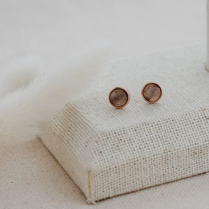 phia | grey moonstone stud earrings