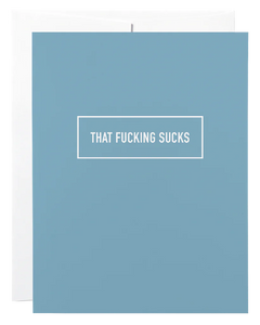 this sucks | sweary card