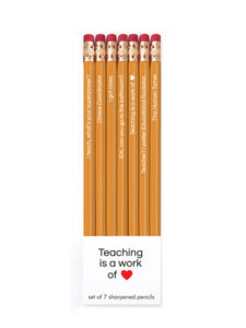 teaching is a work of heart | pencil set