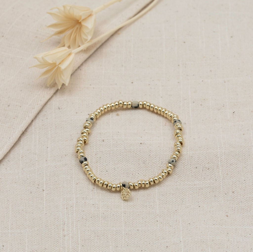 trixie | labradorite gold jasper bracelet