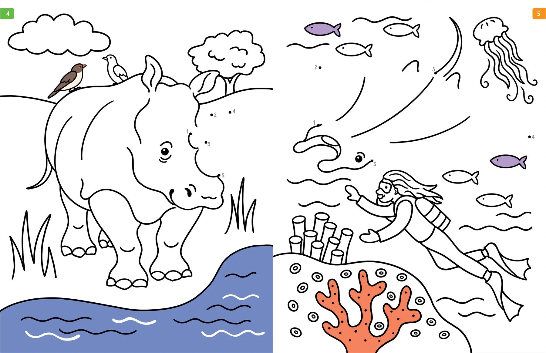 animals dot to dot | colouring activity book