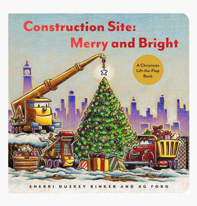 construction site: merry & bright | lift the flap book