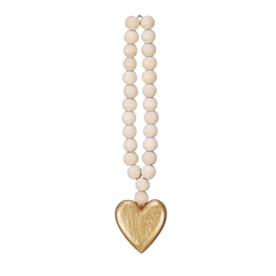 heart | wood bead garland