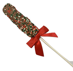 christmas milk chocolate marshmallow | stick