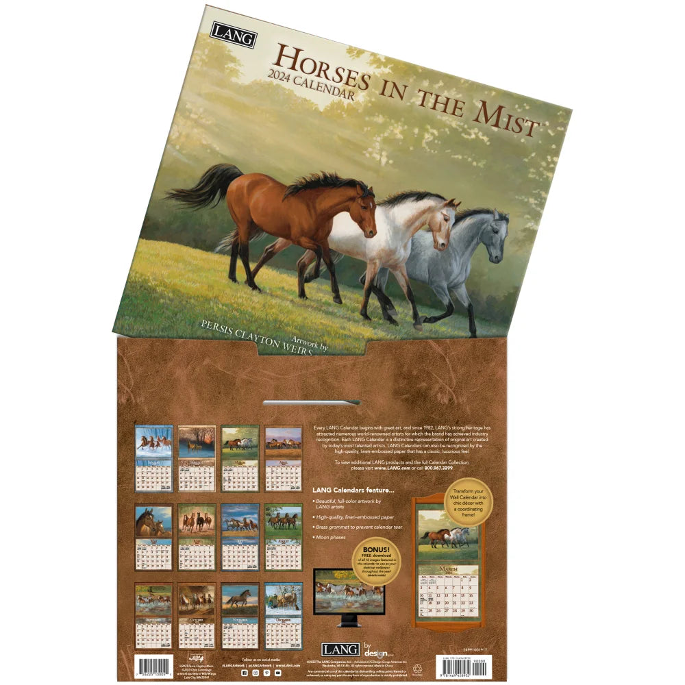 horses in the mist | 2025 calendar