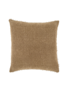 lina | hazelnut linen pillow