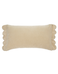 scallop | velvet cream pillow