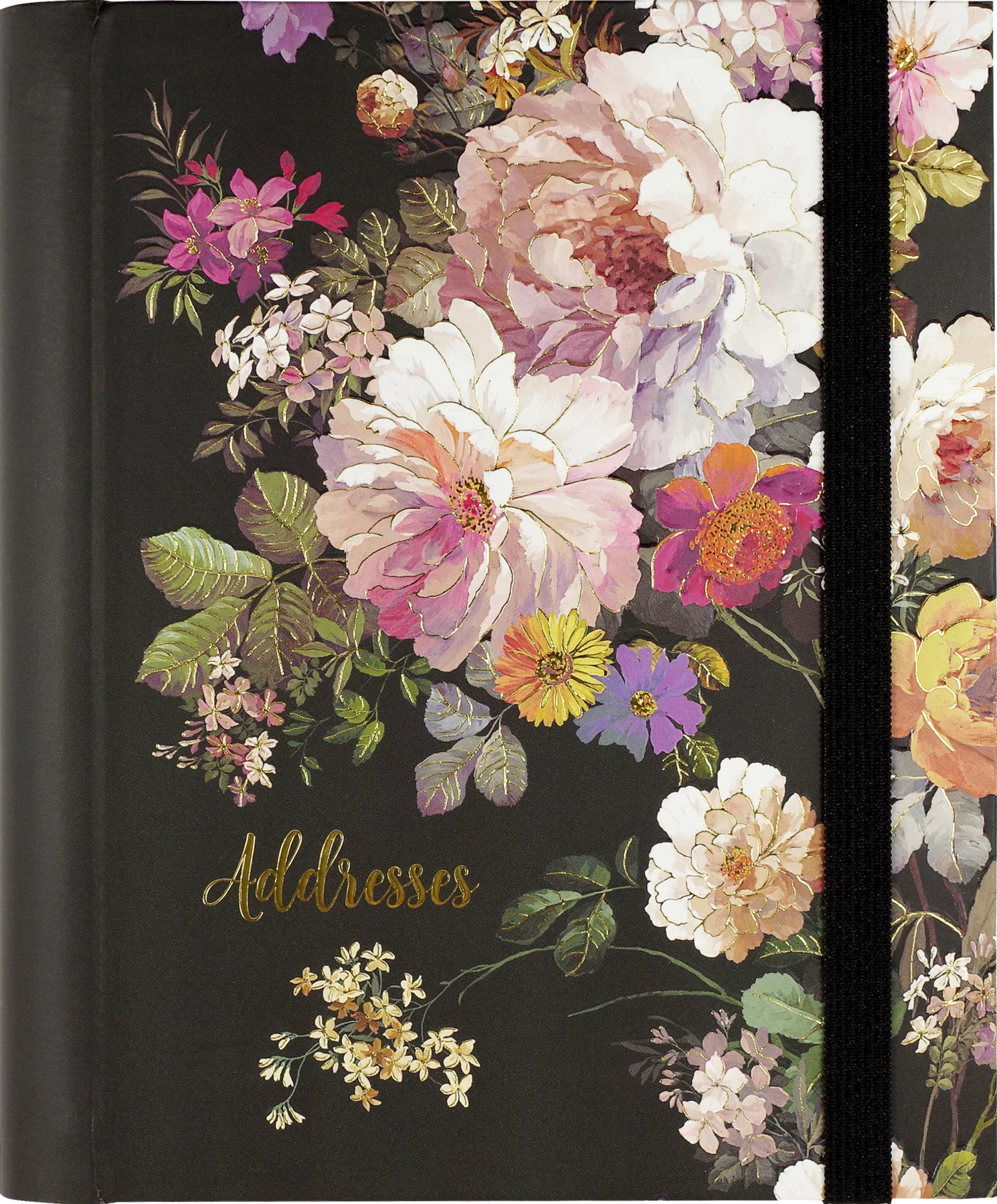 midnight floral | large address book