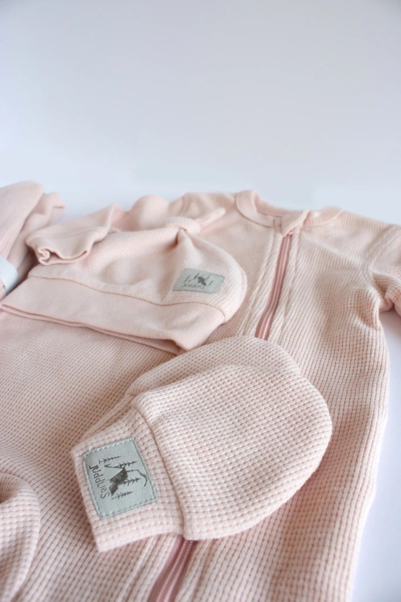 pink  |  mini waffle footed sleeper