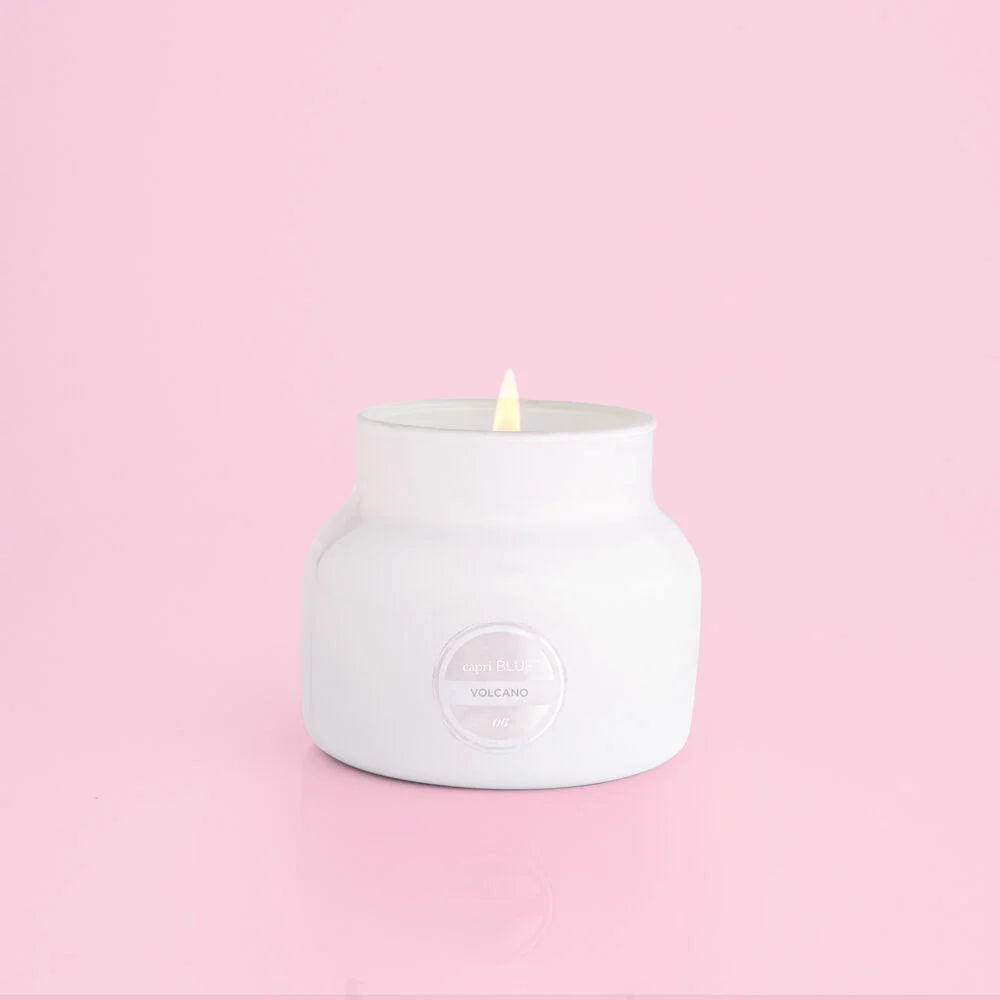 volcano | white jar candle