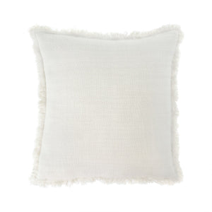 frayed | ivory pillow