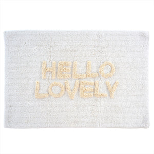 hello lovely | cream bathroom mat