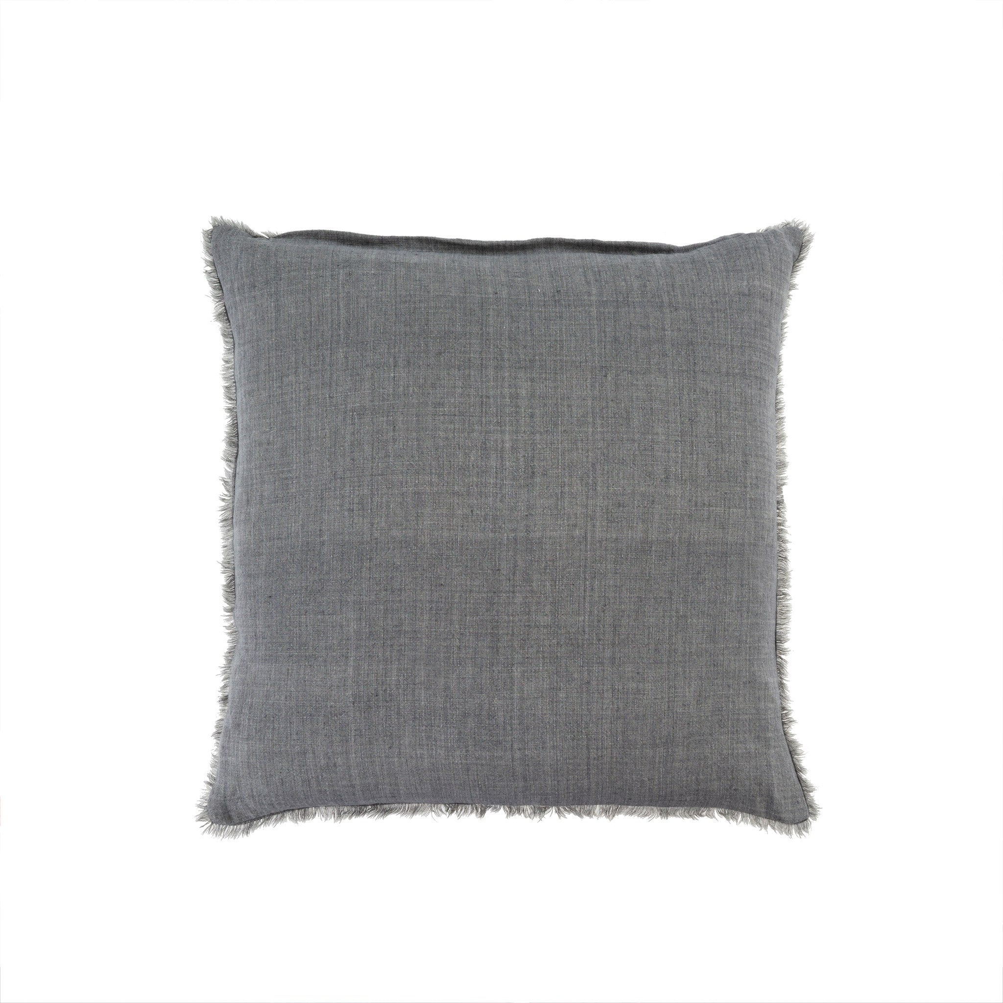 lina | steel grey linen pillow