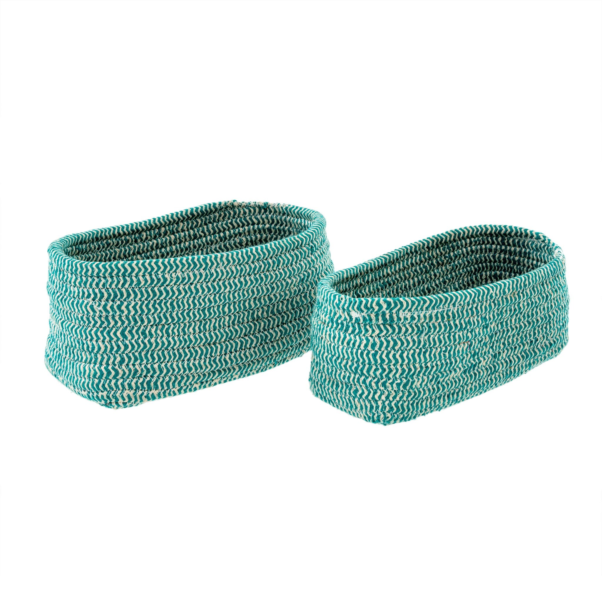 bakers twine baskets | turquoise