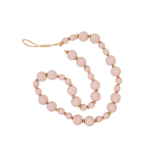 wooden beads | blush