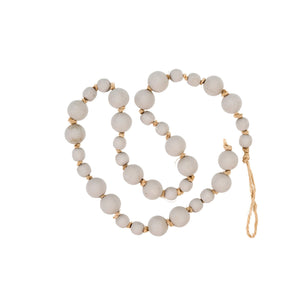 wooden beads | light grey