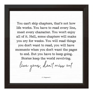 you can't skip chapters | sign