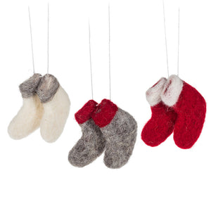 mini sock pair | felt ornament