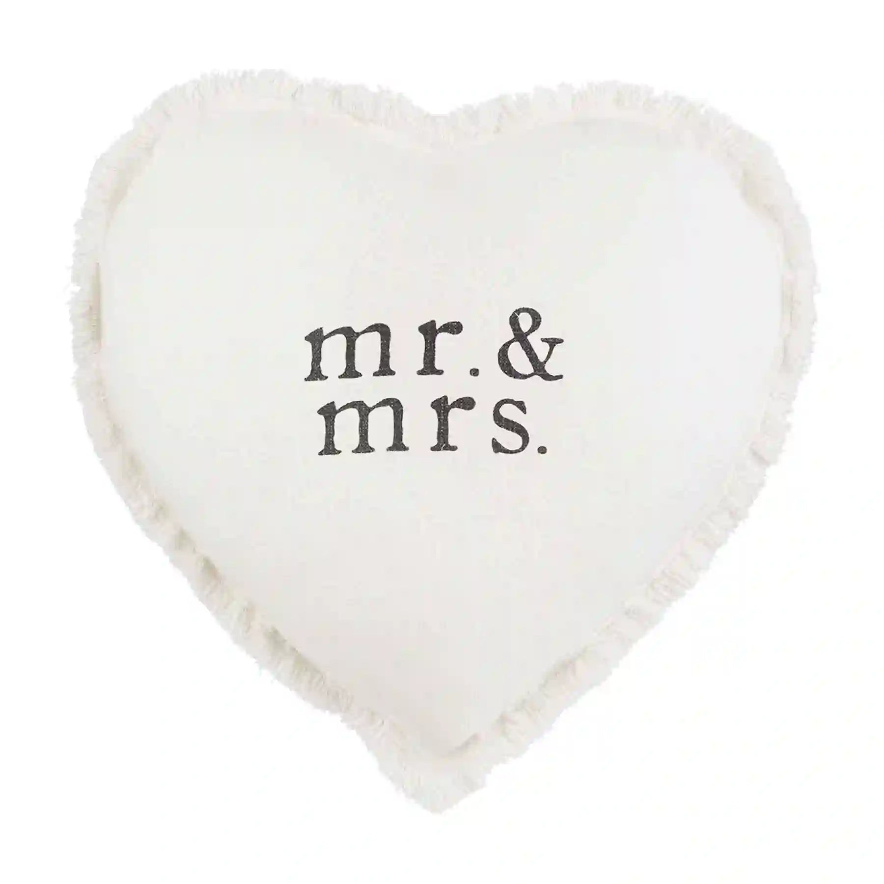 mr + mrs | heart pillow