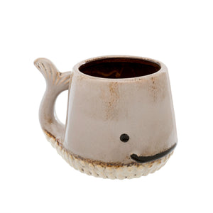 whale | taupe mug