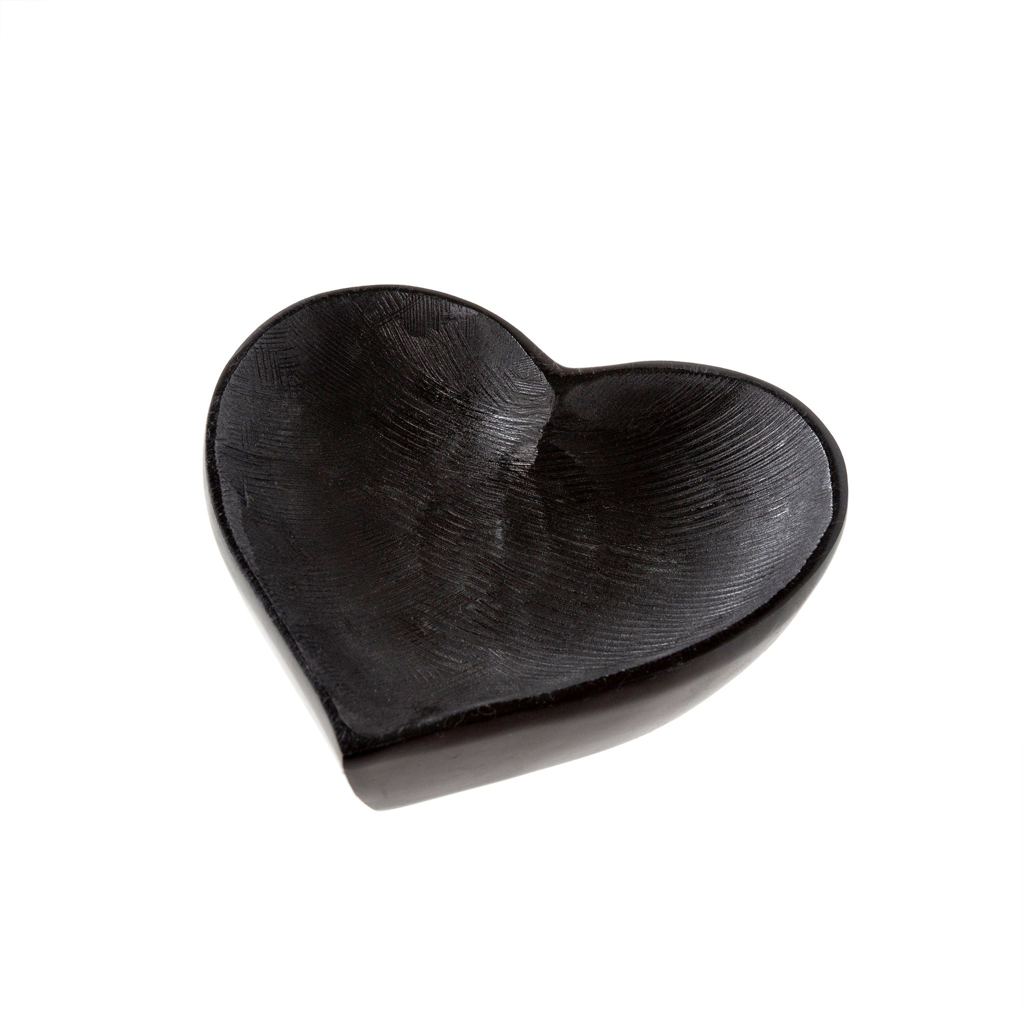 full heart | black soapstone dish