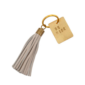 be nice | leather key chain