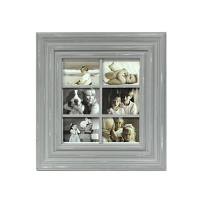 distressed collage | grey wall frame