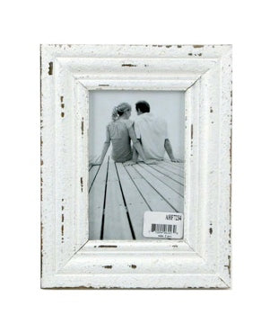 distressed 4x6 | white frame