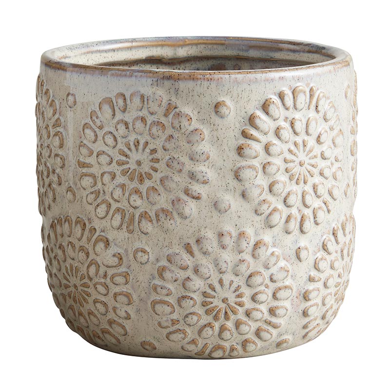 floral | embossed small pot