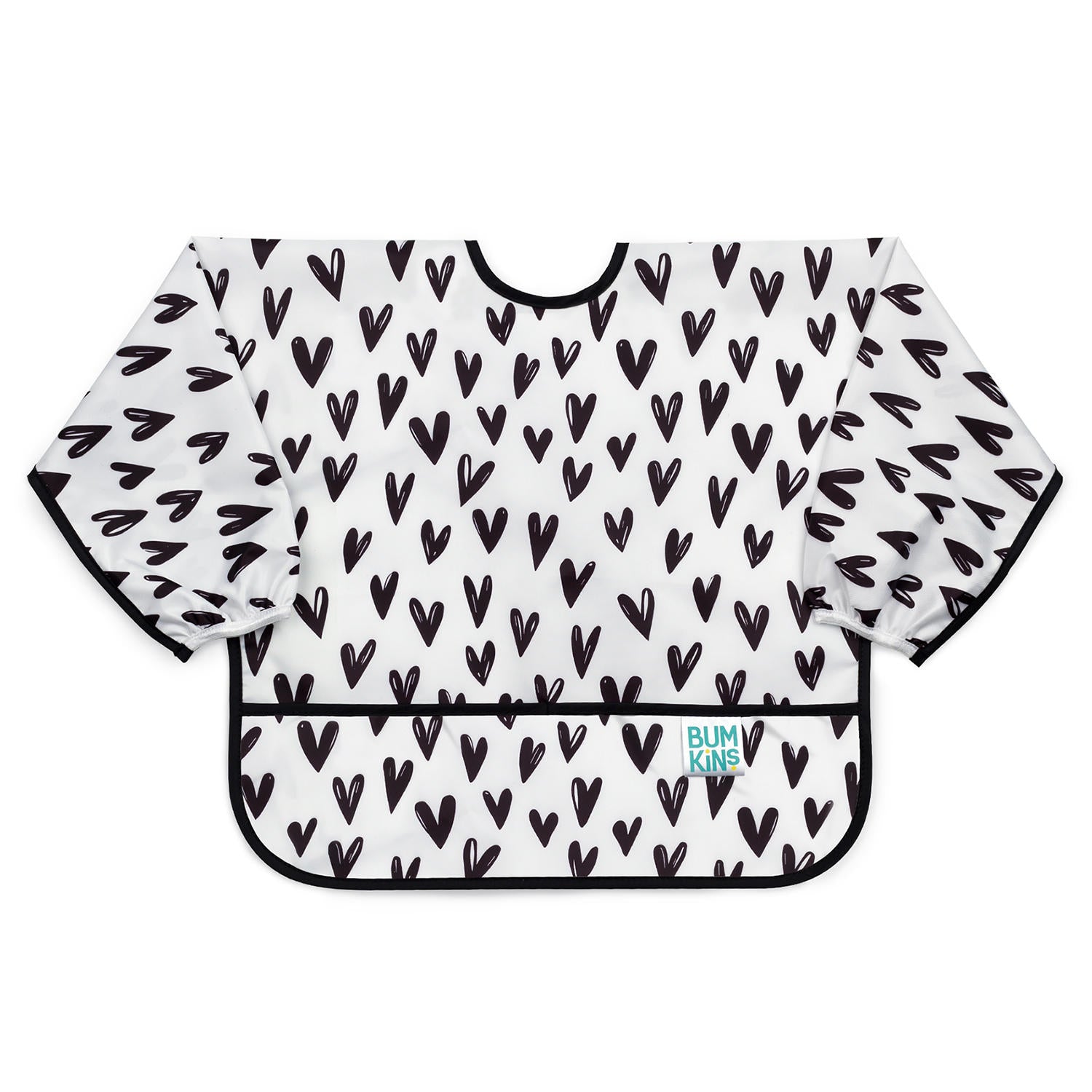 hearts | sleeved bib