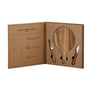 wood cheese board | gourmet box set