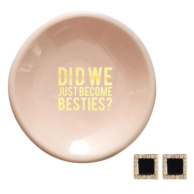 did we just become besties | ring dish + earrings