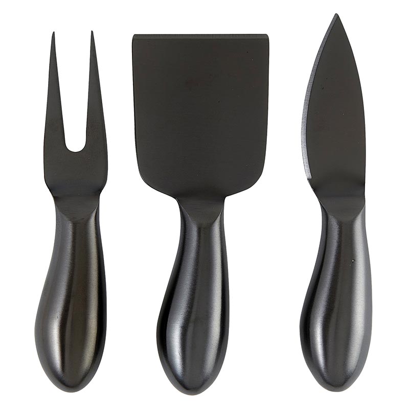 matte black cheese knives | gourmet box set