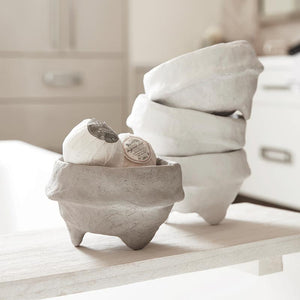 paper mache | grey bowl