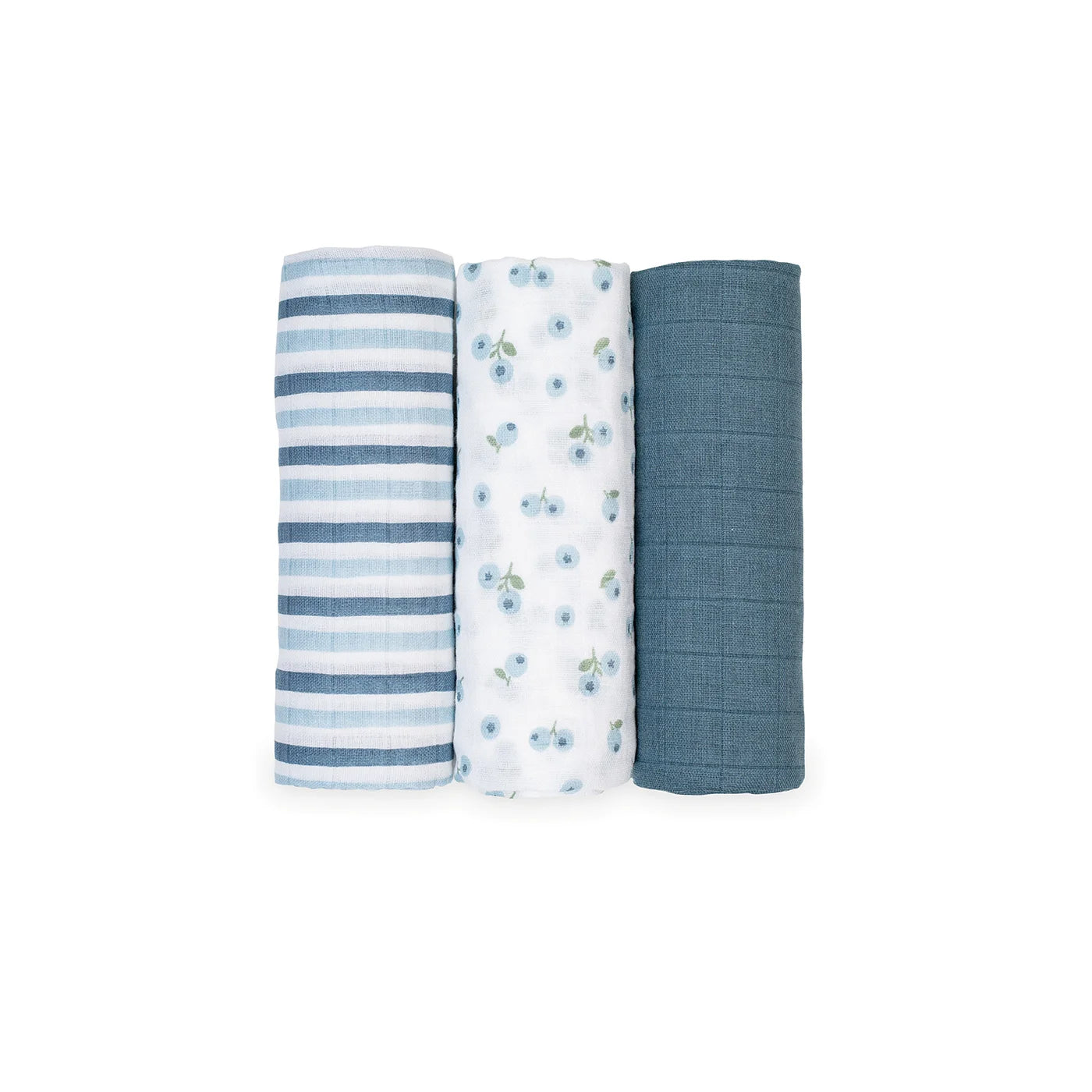 blueberries | receiving blankets 3 pack