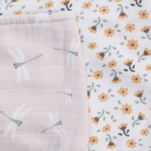 dragonfly + floral | bandana bibs