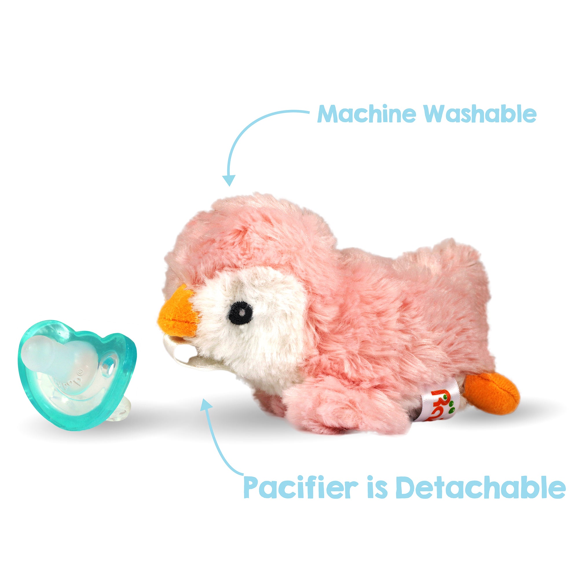 pink penguin | razbuddy paci jollypop holder