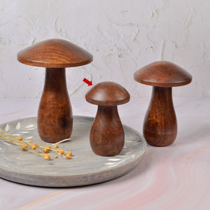 alora | small wooden mushroom