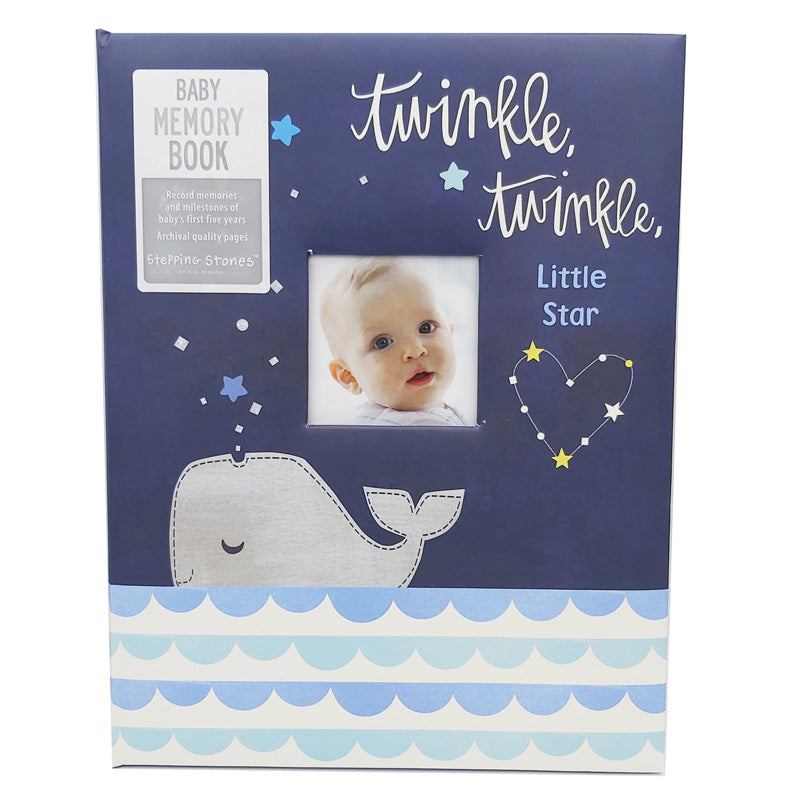 blue twinkle star | baby memory book