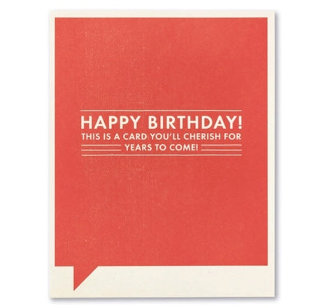 this is a card you'll cherish | birthday card