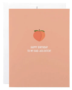 happy birthday peach | sweary card