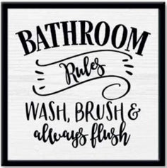 bathroom rules | sign