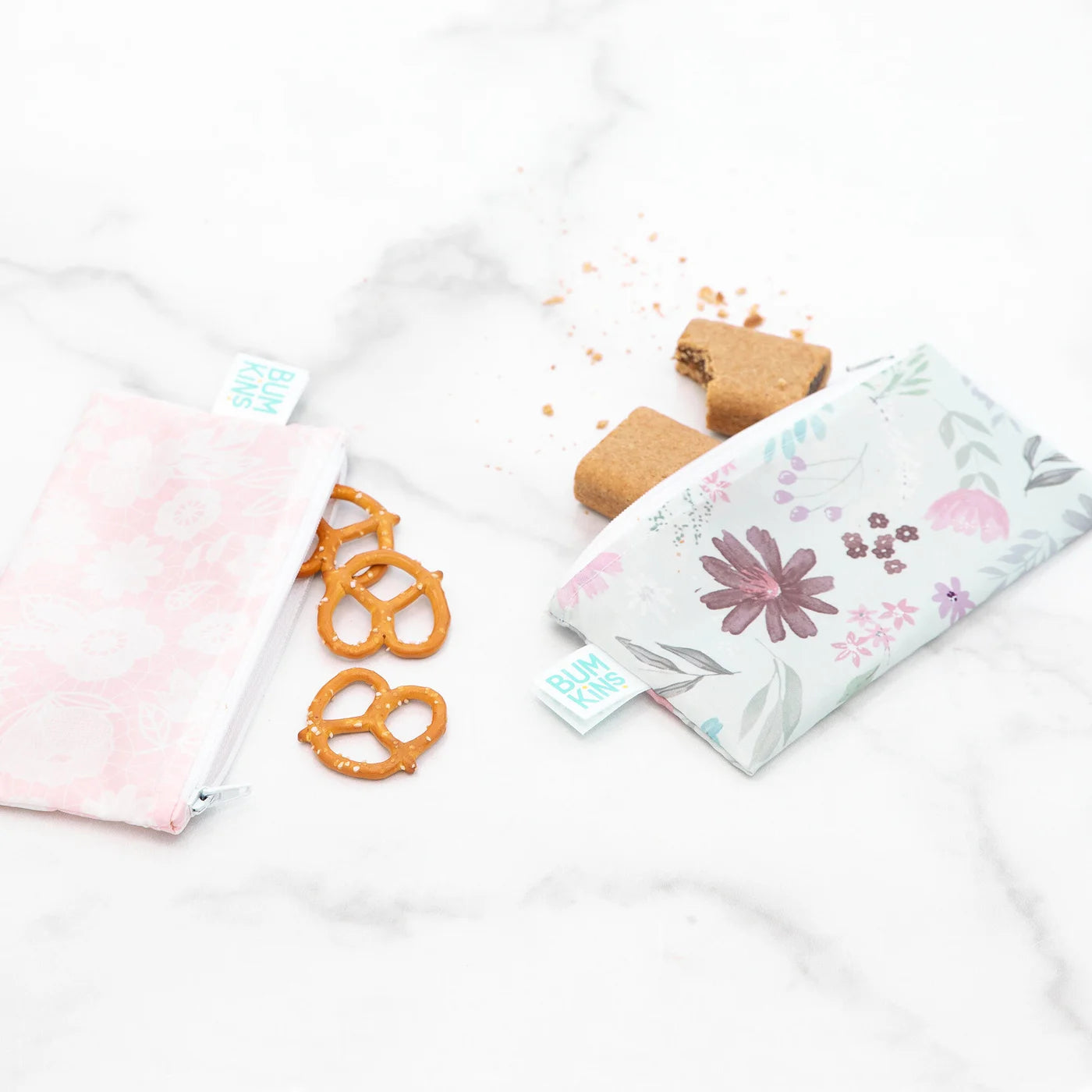 floral | small reusable snack bags