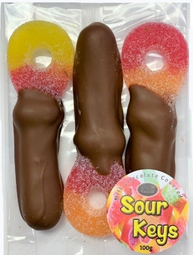 chocolate dipped sour keys