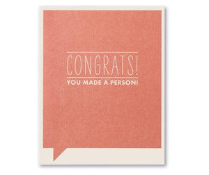 congrats you made a person | baby card