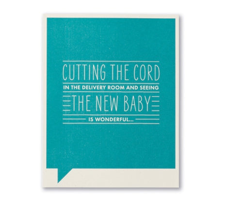 cutting the cord | baby card